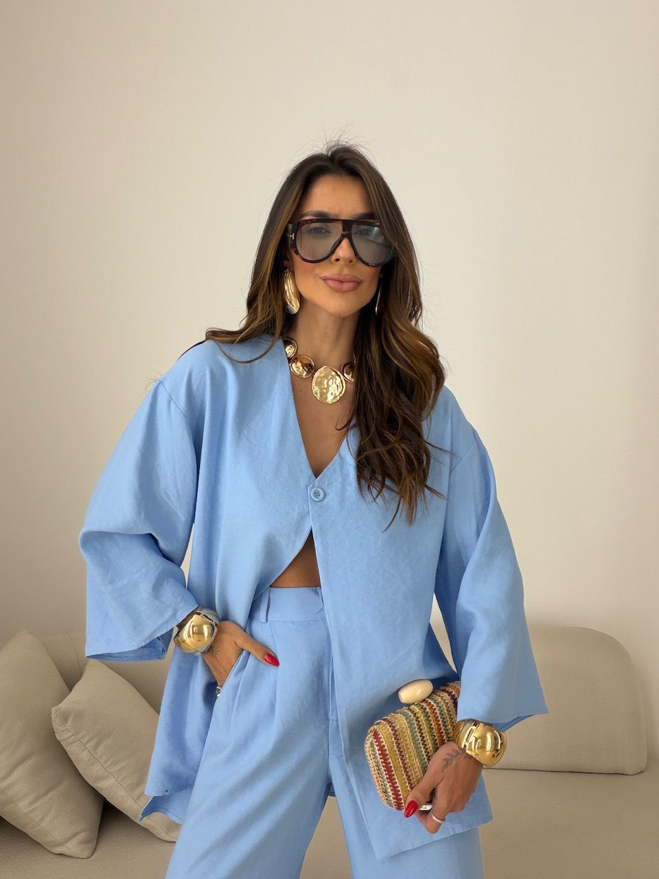 CONJUNTO ODETTE CALÇA AZUL