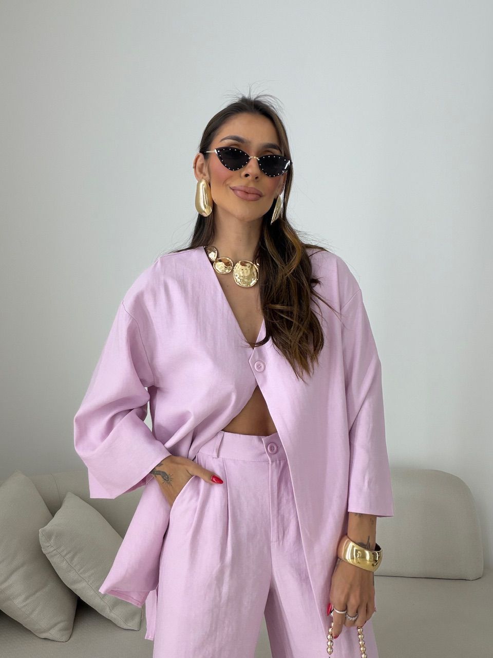 CONJUNTO ODETTE CALÇA ROSA