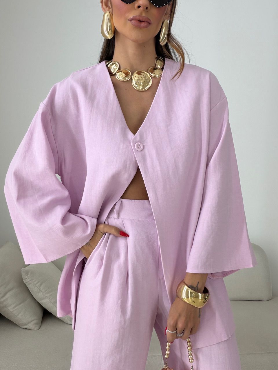 CONJUNTO ODETTE CALÇA ROSA