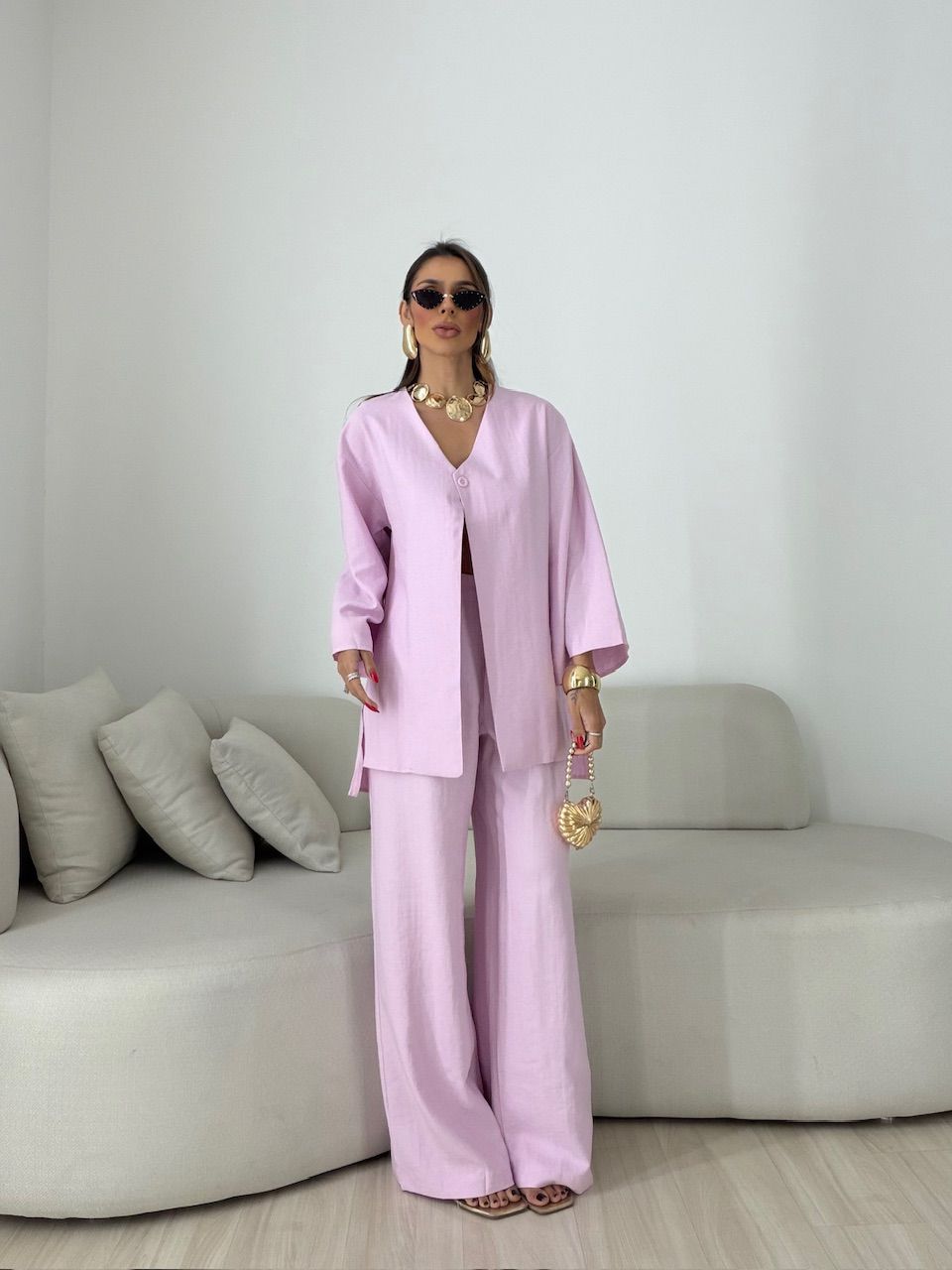 CONJUNTO ODETTE CALÇA ROSA