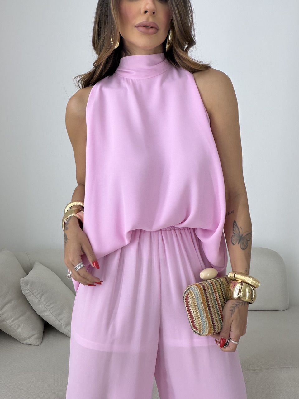 CONJUNTO TÂNIA CALÇA ALADIM ROSA