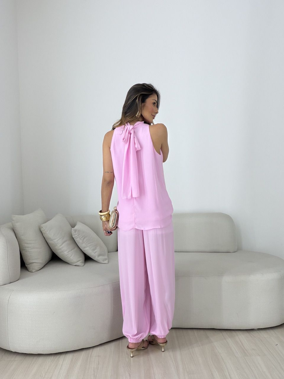 CONJUNTO TÂNIA CALÇA ALADIM ROSA
