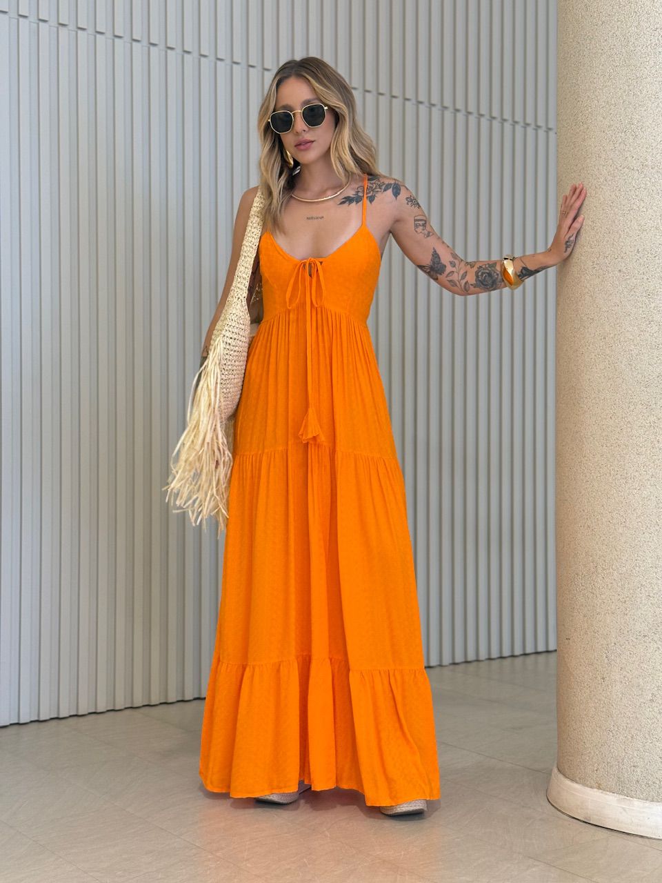 VESTIDO CECÍLIA ALCINHA LARANJA