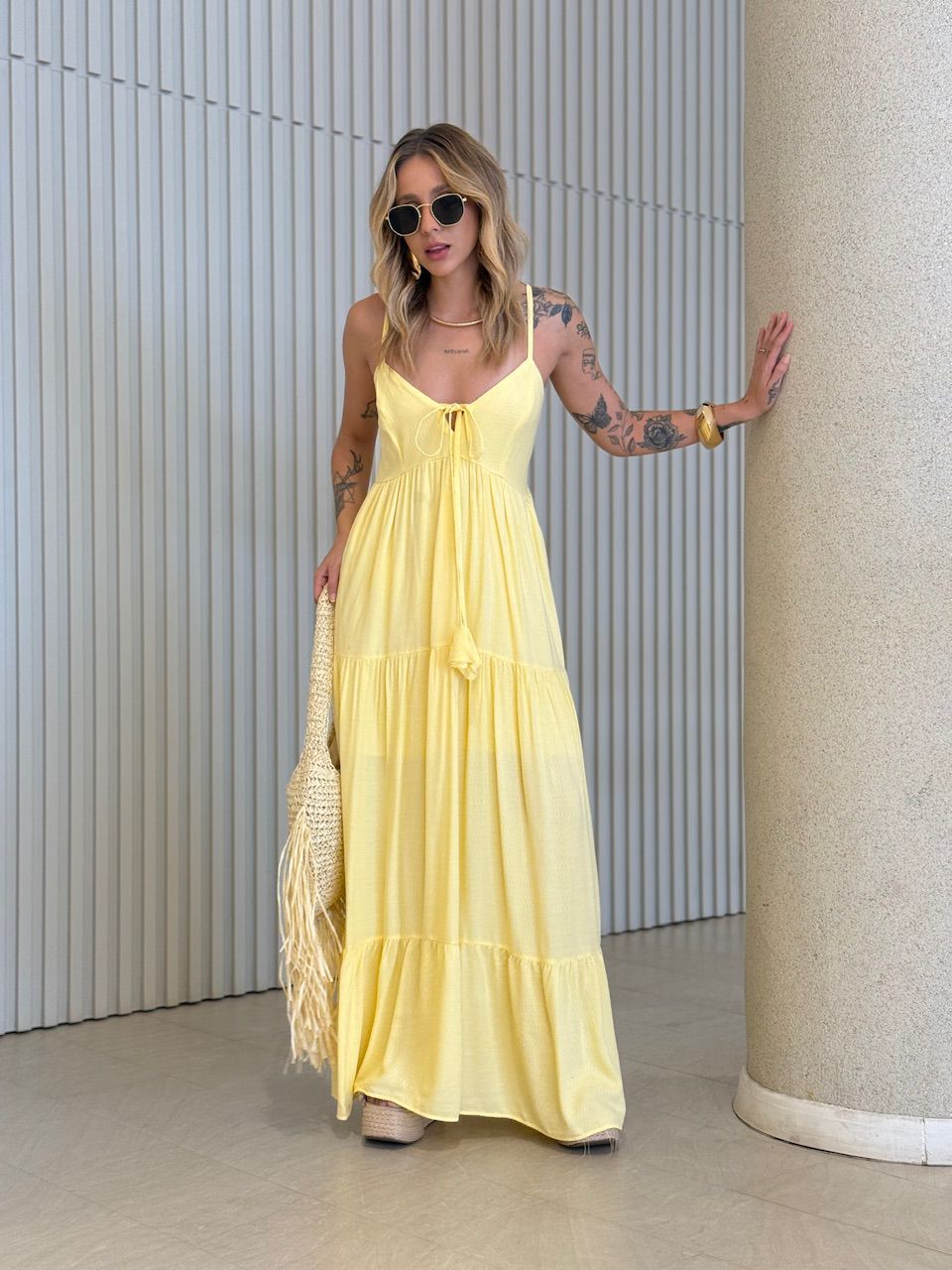 VESTIDO CECÍLIA ALCINHA YELLOW BUTTER