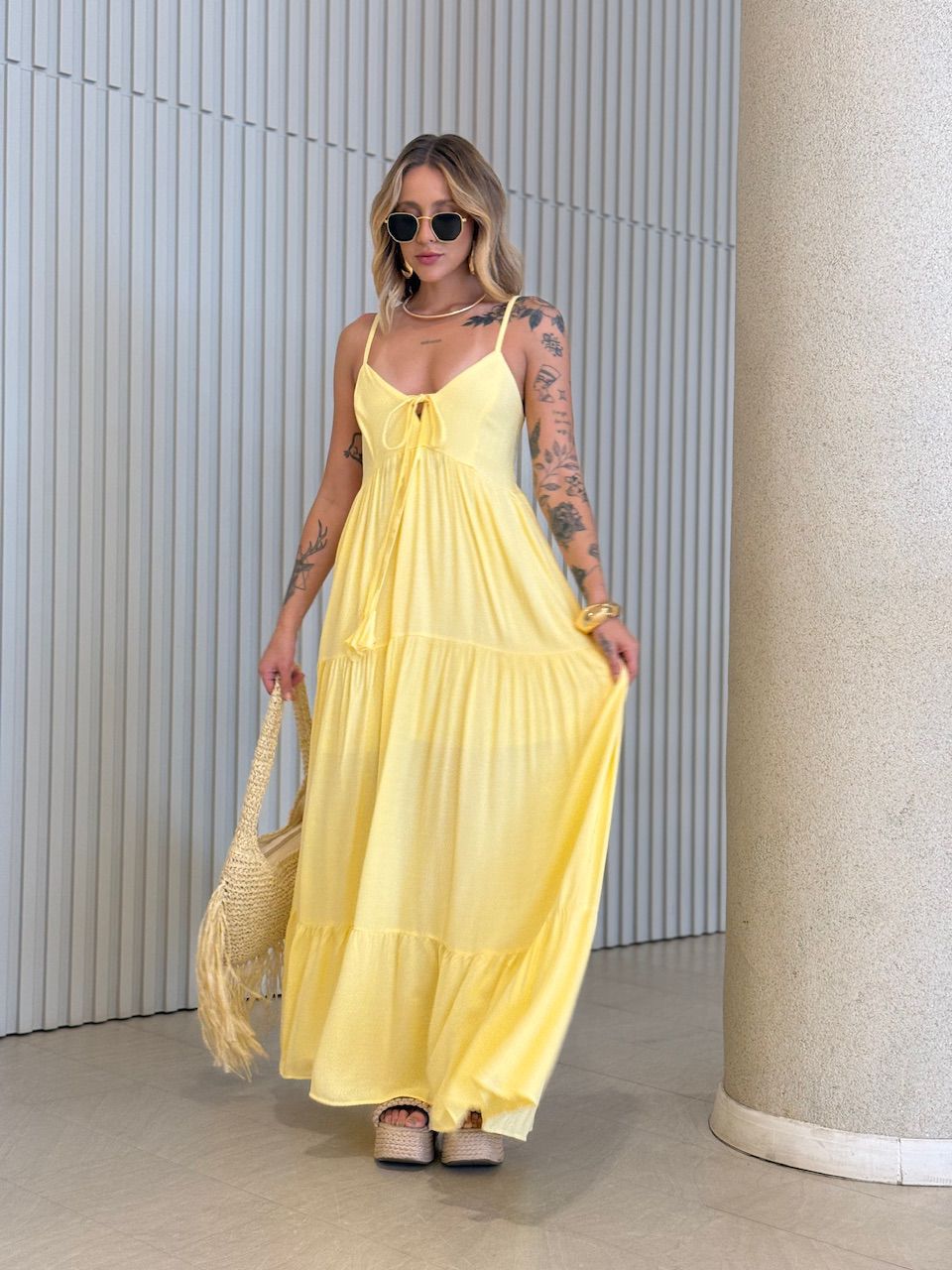 VESTIDO CECÍLIA ALCINHA YELLOW BUTTER