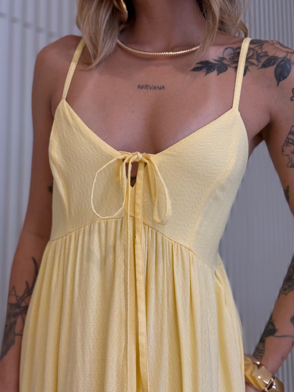 VESTIDO CECÍLIA ALCINHA YELLOW BUTTER