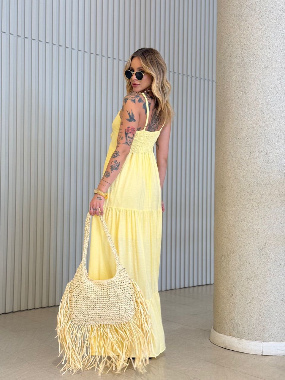 VESTIDO CECÍLIA ALCINHA YELLOW BUTTER