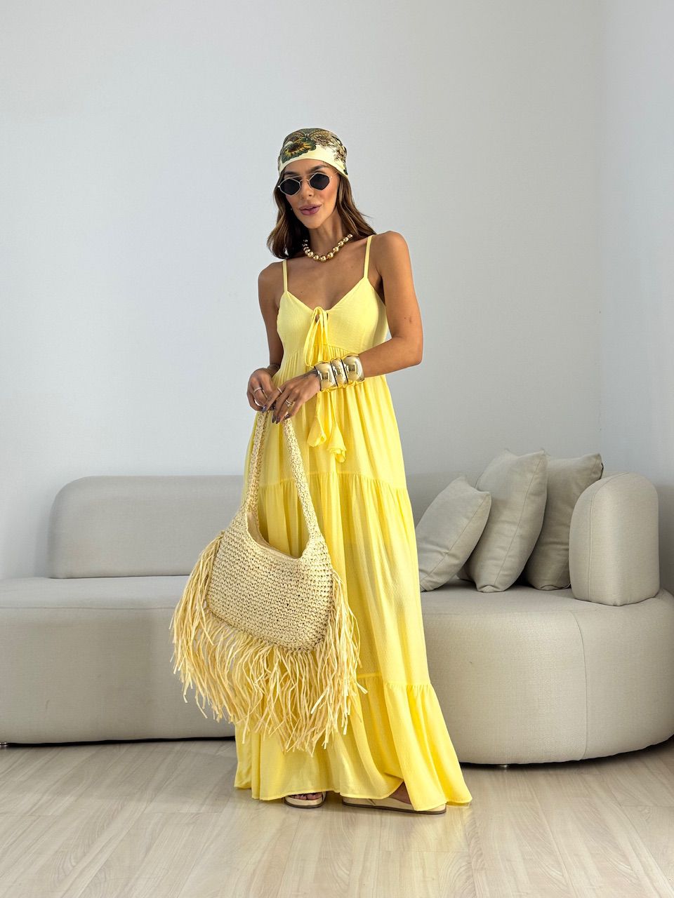 VESTIDO CECÍLIA ALCINHA YELLOW BUTTER