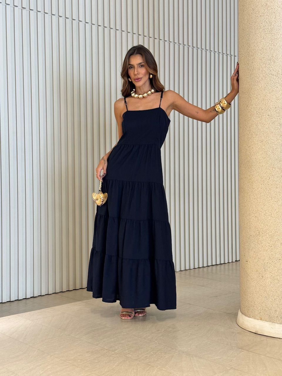 VESTIDO JÉSSICA ALCINHA MARINHO - 0072250055 - CAROLLA FERRARO