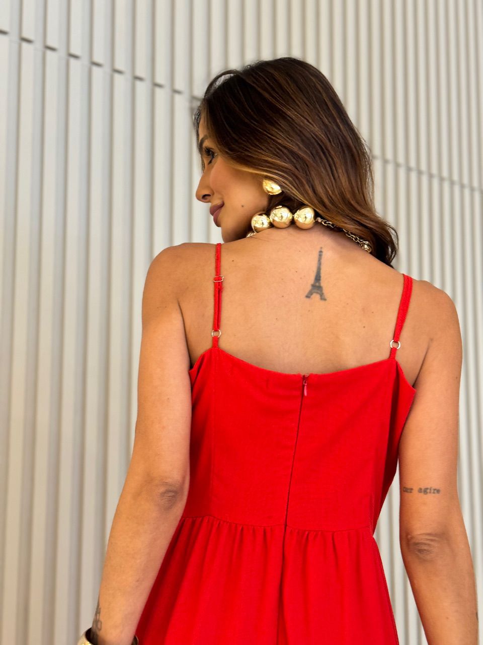 VESTIDO JÉSSICA ALCINHA VERMELHO