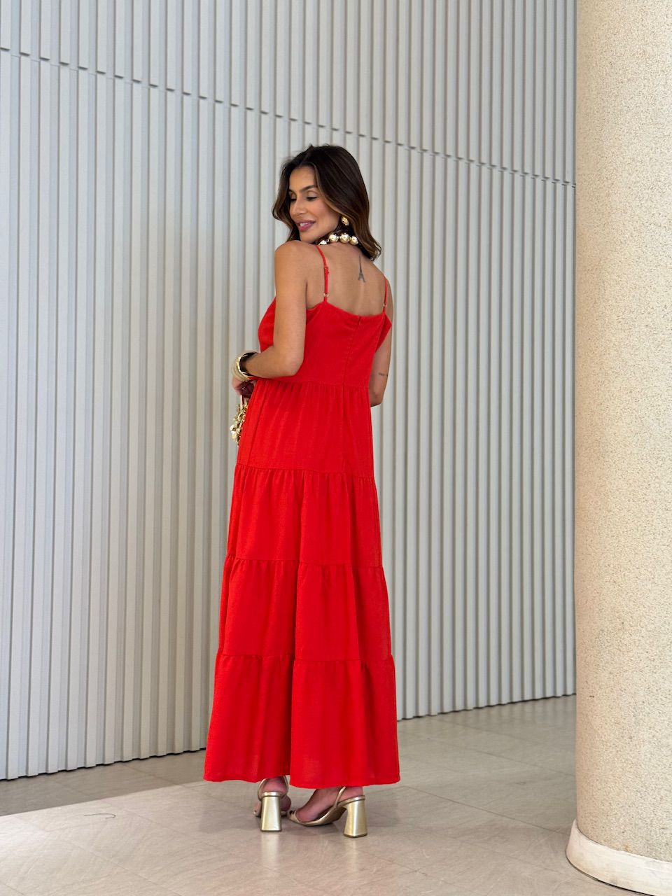 VESTIDO JÉSSICA ALCINHA VERMELHO