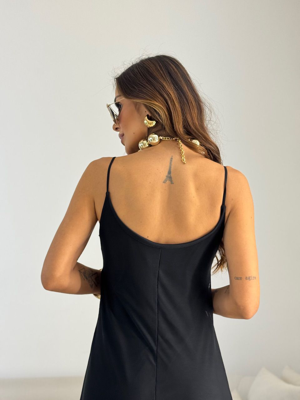 VESTIDO LUCIANA TULE PRETO