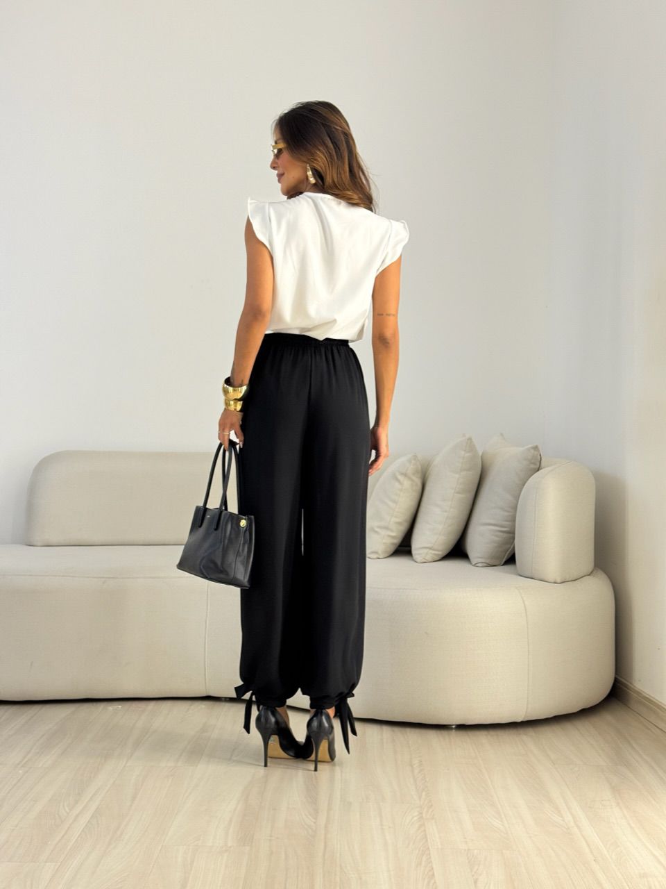 CALÇA CARLA ALADIM PRETA