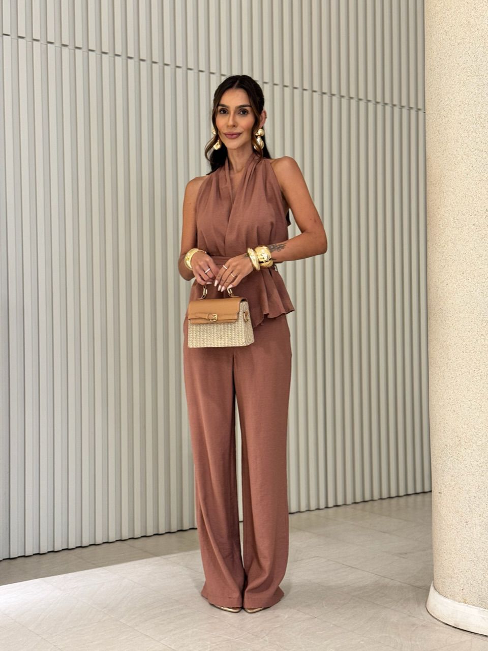 CONJUNTO ANGELA CALÇA CAPUCCINO