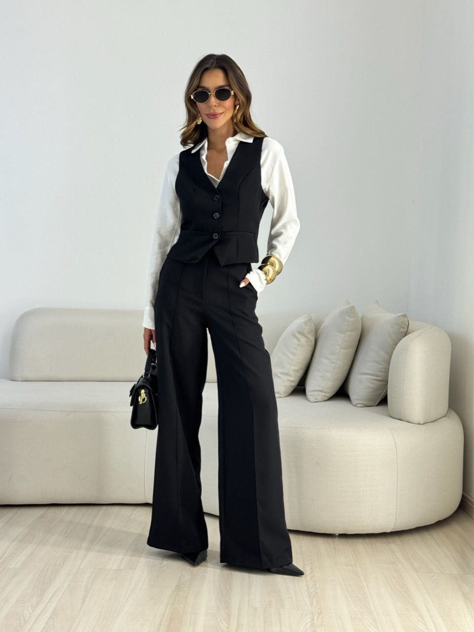 CONJUNTO LIZ ALFAIATARIA PRETO - 0072670032 - CAROLLA FERRARO