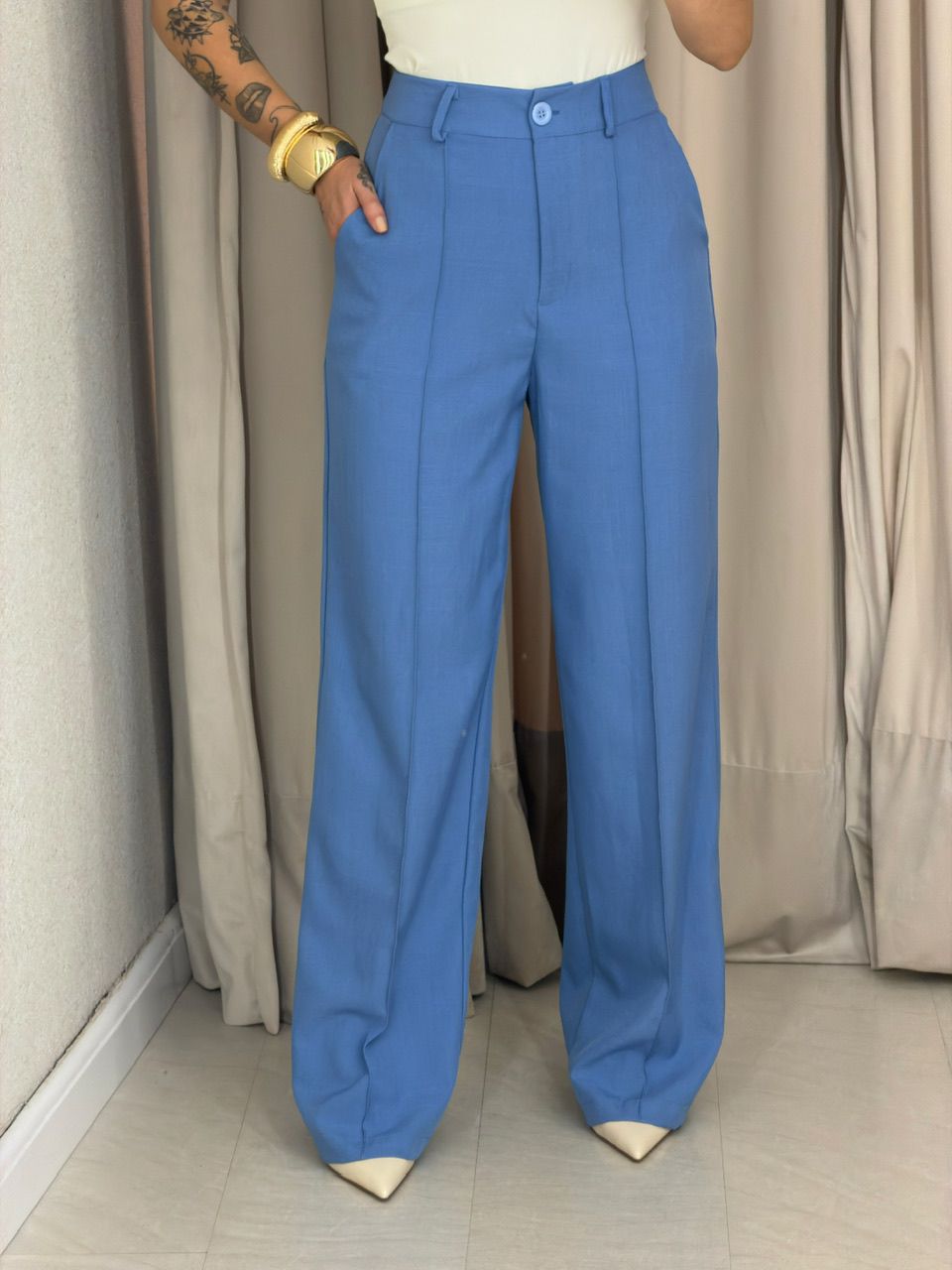 CALÇA ANIE PANTALONA BLUE JEANS - 0068870433 - CAROLLA FERRARO