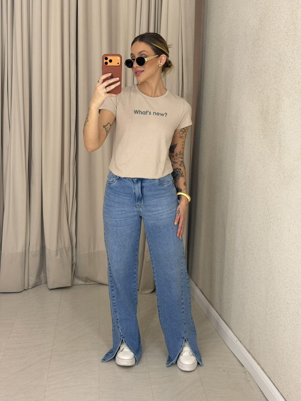 T-SHIRT LAILA BABY LOOK AREIA