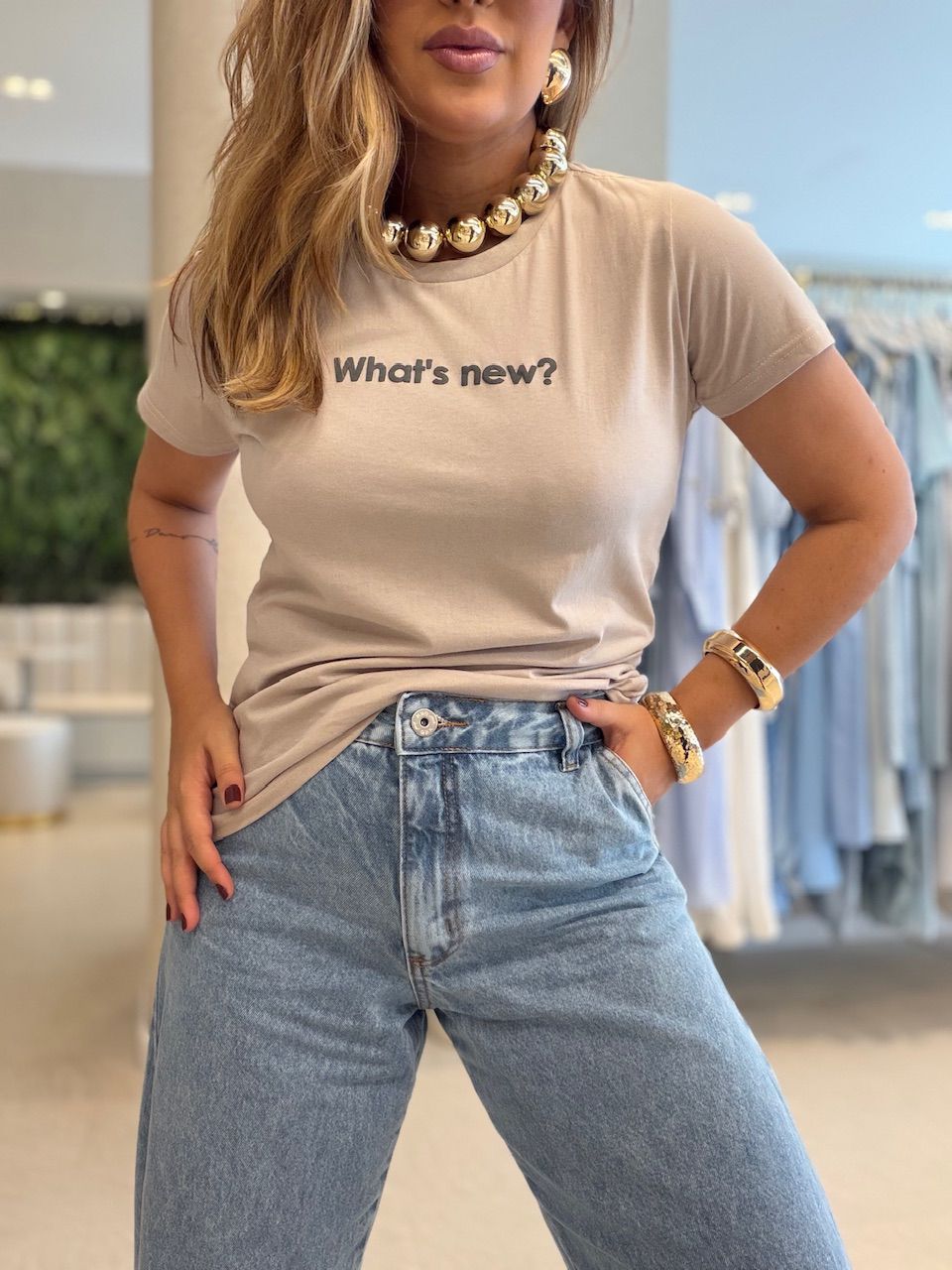 T-SHIRT LAILA BABY LOOK AREIA - 0075100110 - CAROLLA FERRARO