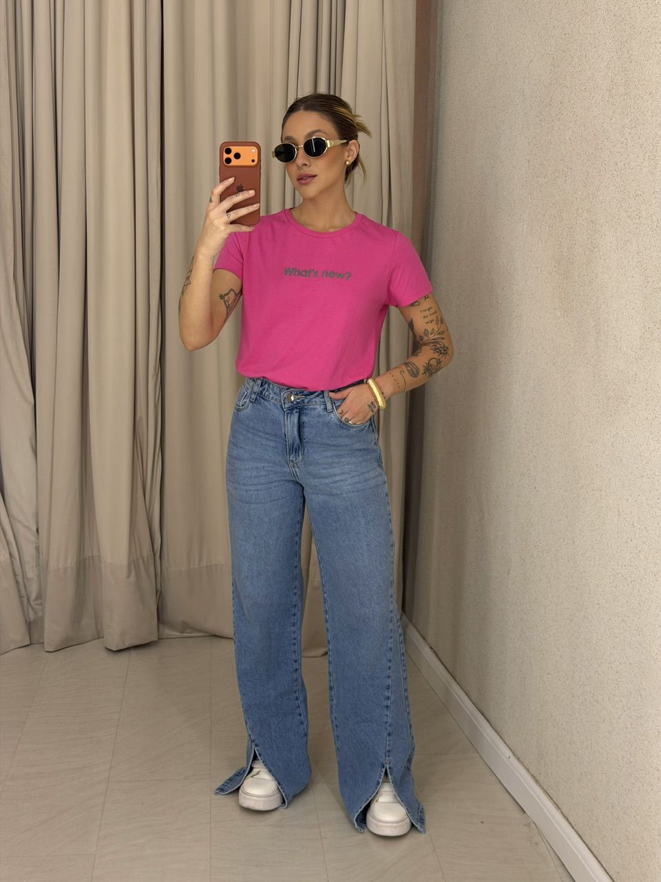 T-SHIRT LAILA BABY LOOK PINK