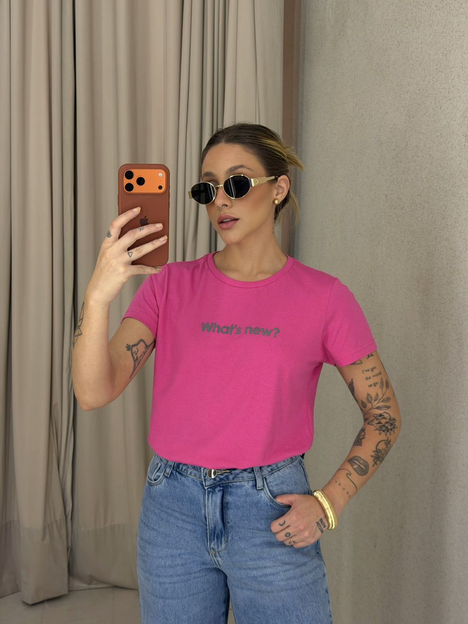 T-SHIRT LAILA BABY LOOK PINK