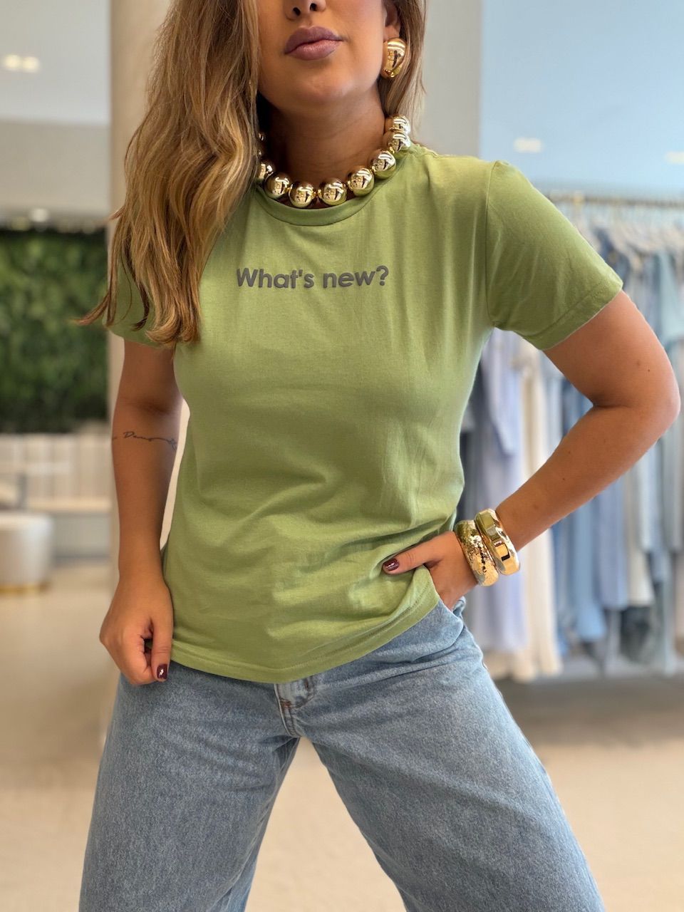 T-SHIRT LAILA BABY LOOK VERDE