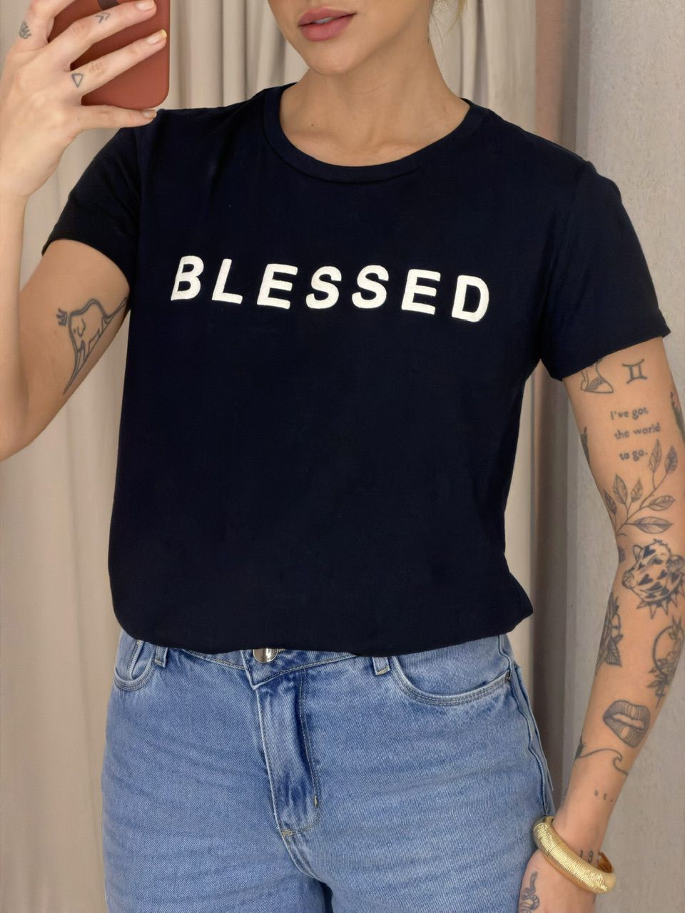 T-SHIRT LILIANE BABY LOOK PRETA