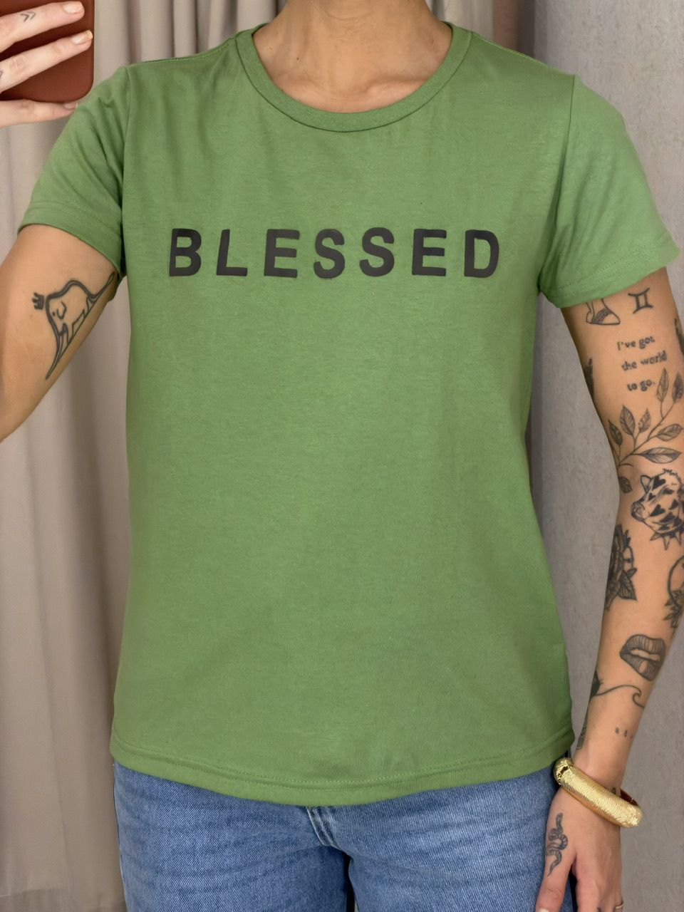 T-SHIRT LILIANE BABY LOOK VERDE CLARO