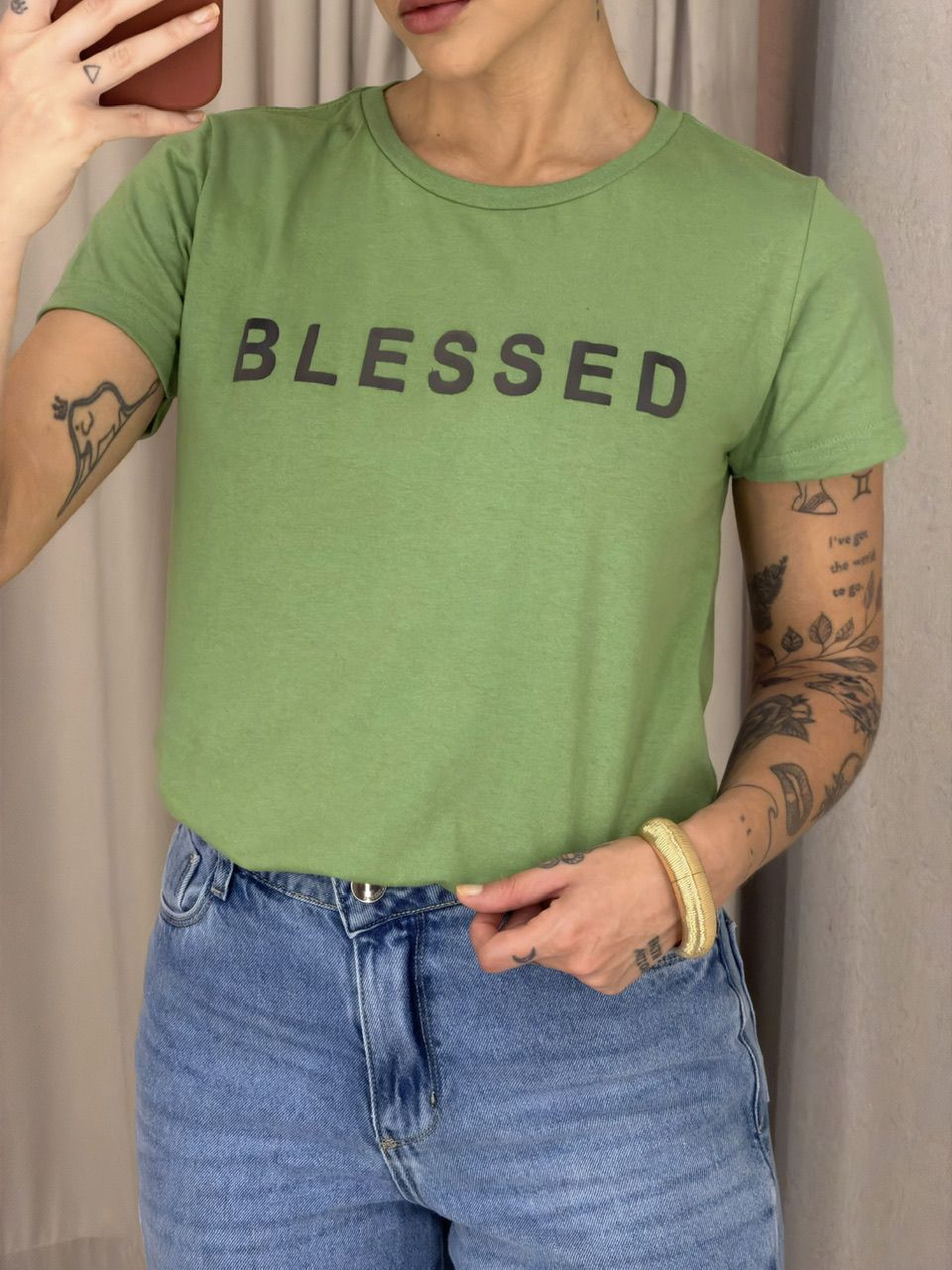 T-SHIRT LILIANE BABY LOOK VERDE CLARO