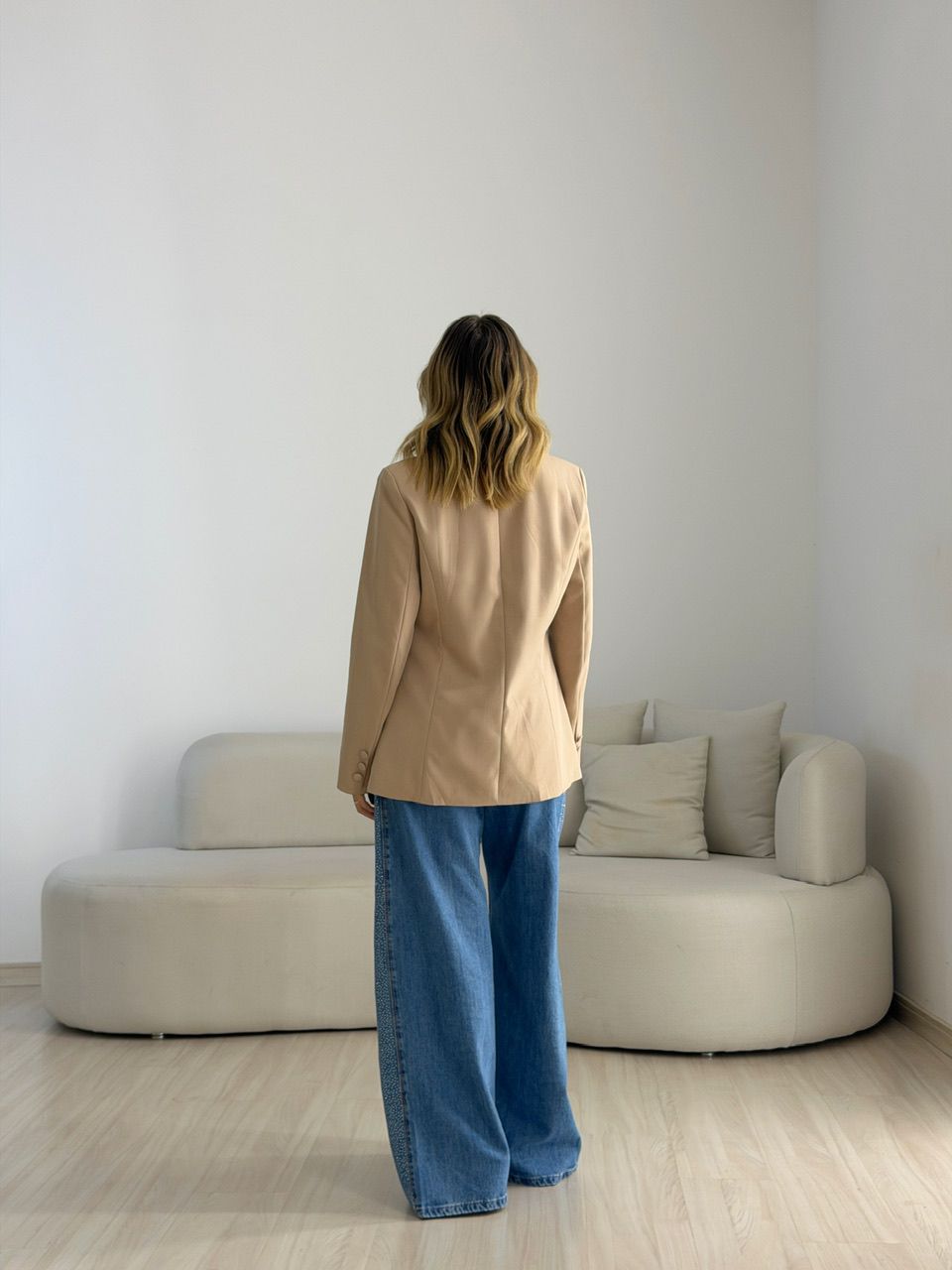 BLAZER JORDANA FORRADO AREIA