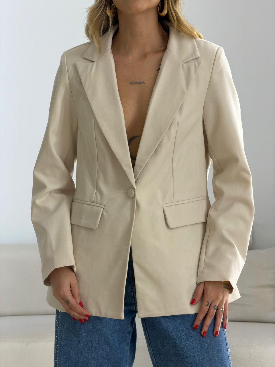 BLAZER JORDANA FORRADO MARFIM