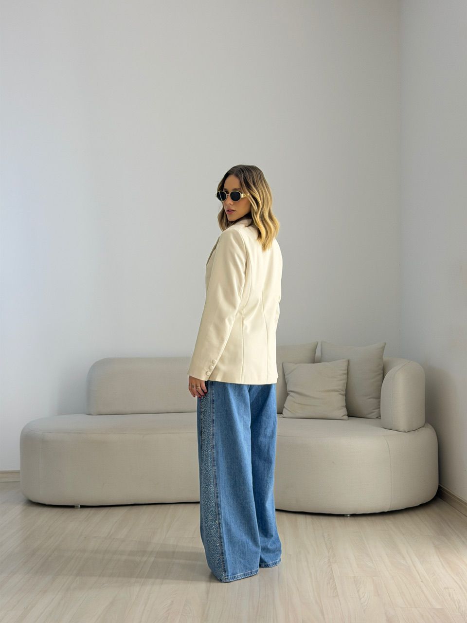 BLAZER JORDANA FORRADO MARFIM