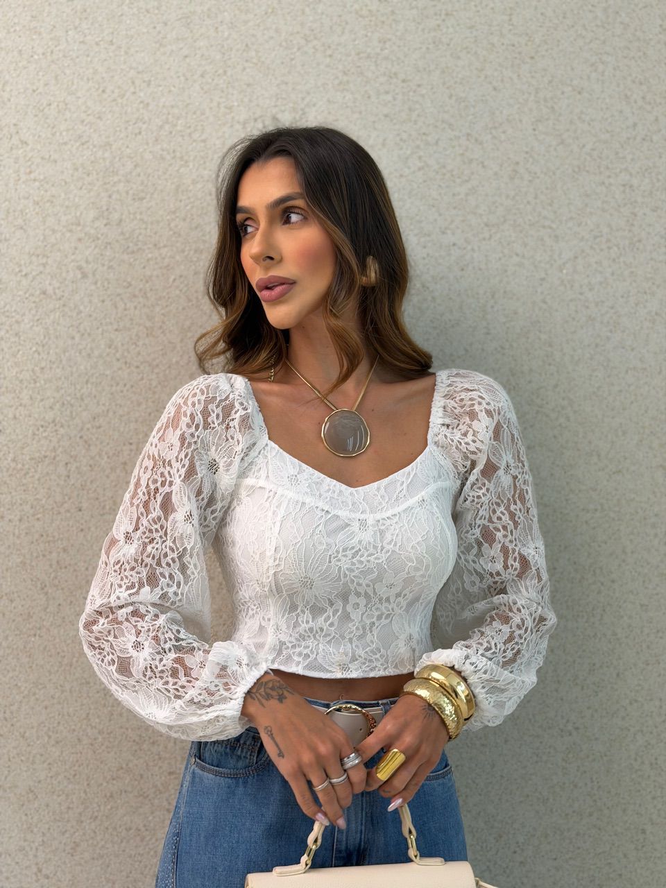 CROPPED KATE RENDA OFF - 0076320048 - CAROLLA FERRARO