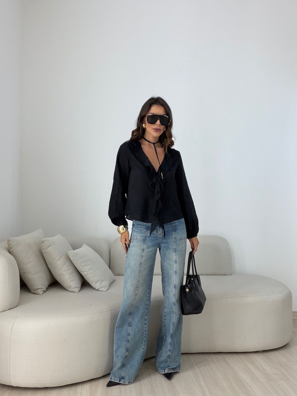 BATA MARIA FERNANDA AMARRAÇÃO PRETA