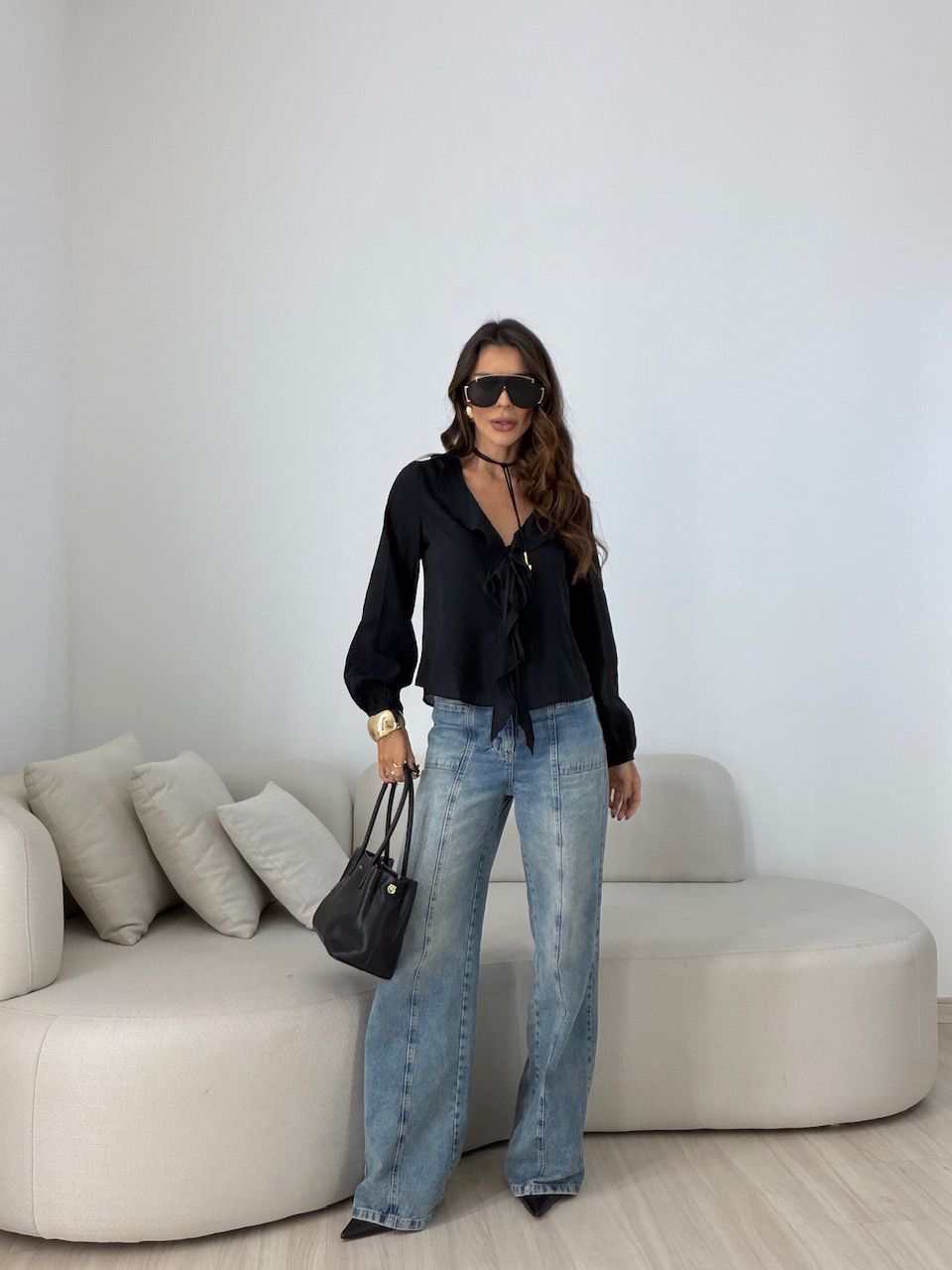 BATA MARIA FERNANDA AMARRAÇÃO PRETA
