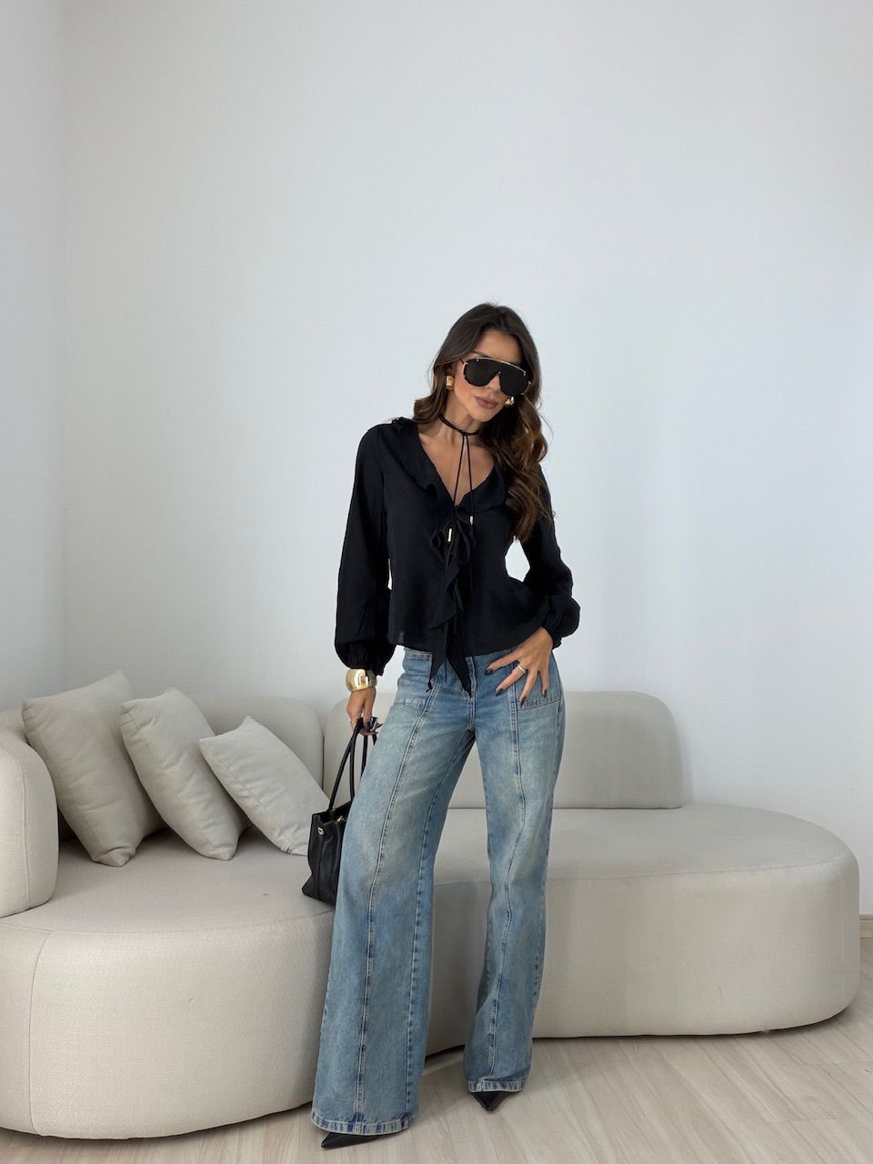 BATA MARIA FERNANDA AMARRAÇÃO PRETA