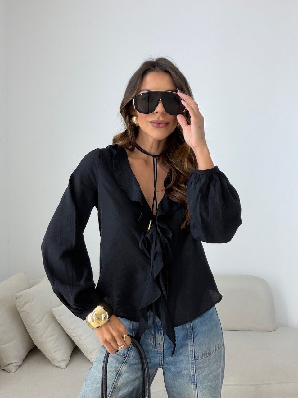 BATA MARIA FERNANDA AMARRAÇÃO PRETA