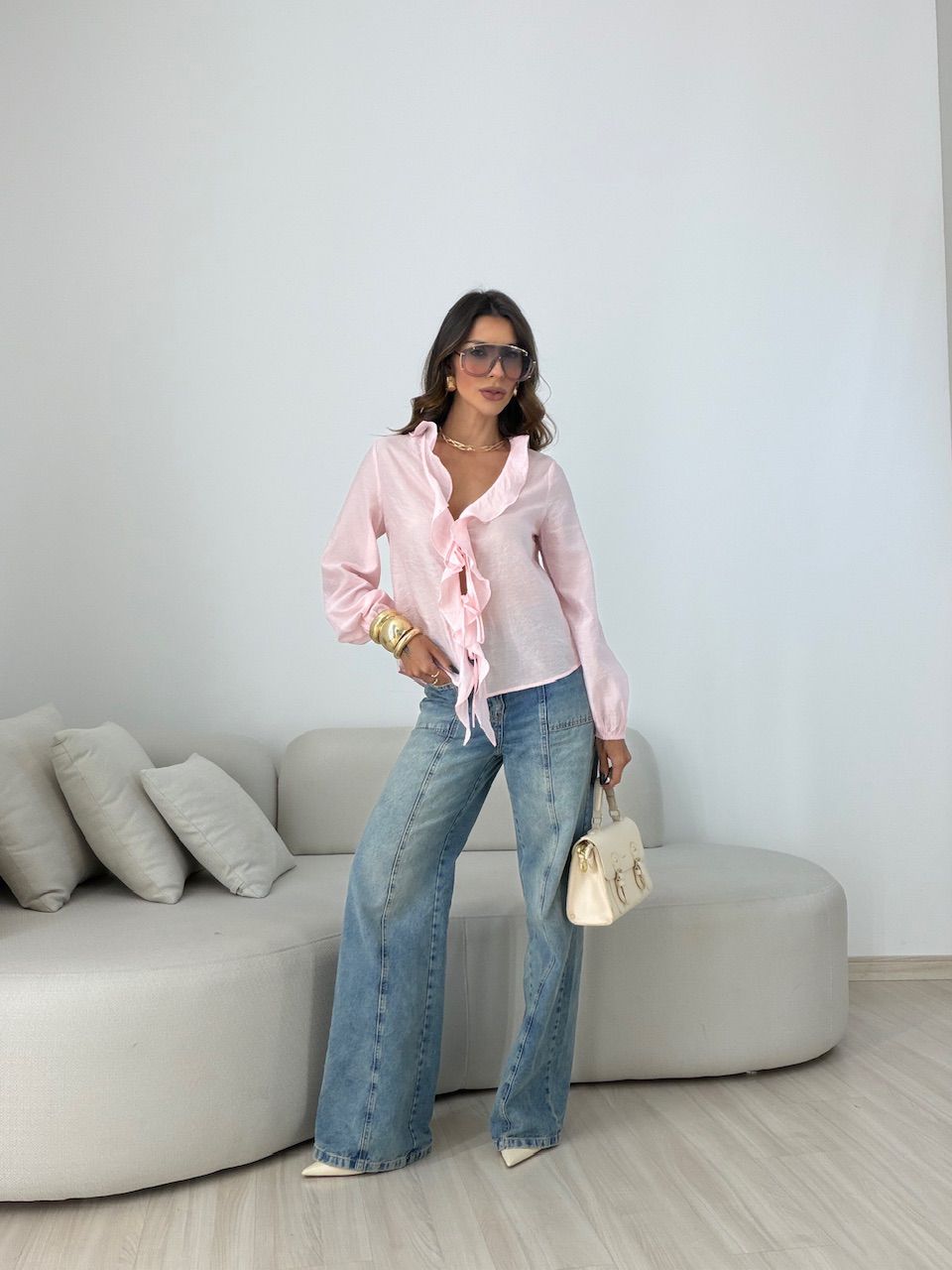 BATA MARIA FERNANDA AMARRAÇÃO BABY PINK