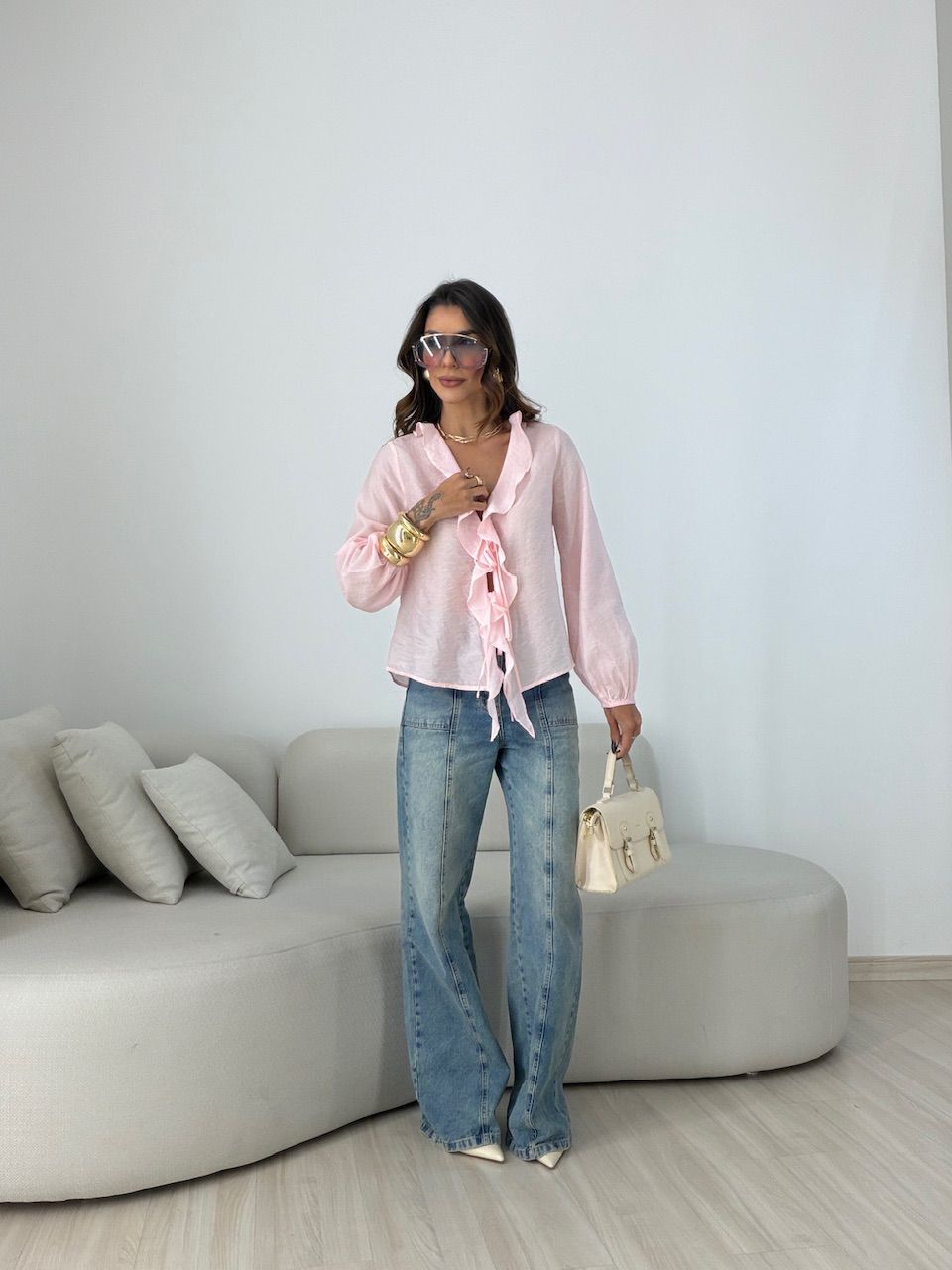 BATA MARIA FERNANDA AMARRAÇÃO BABY PINK