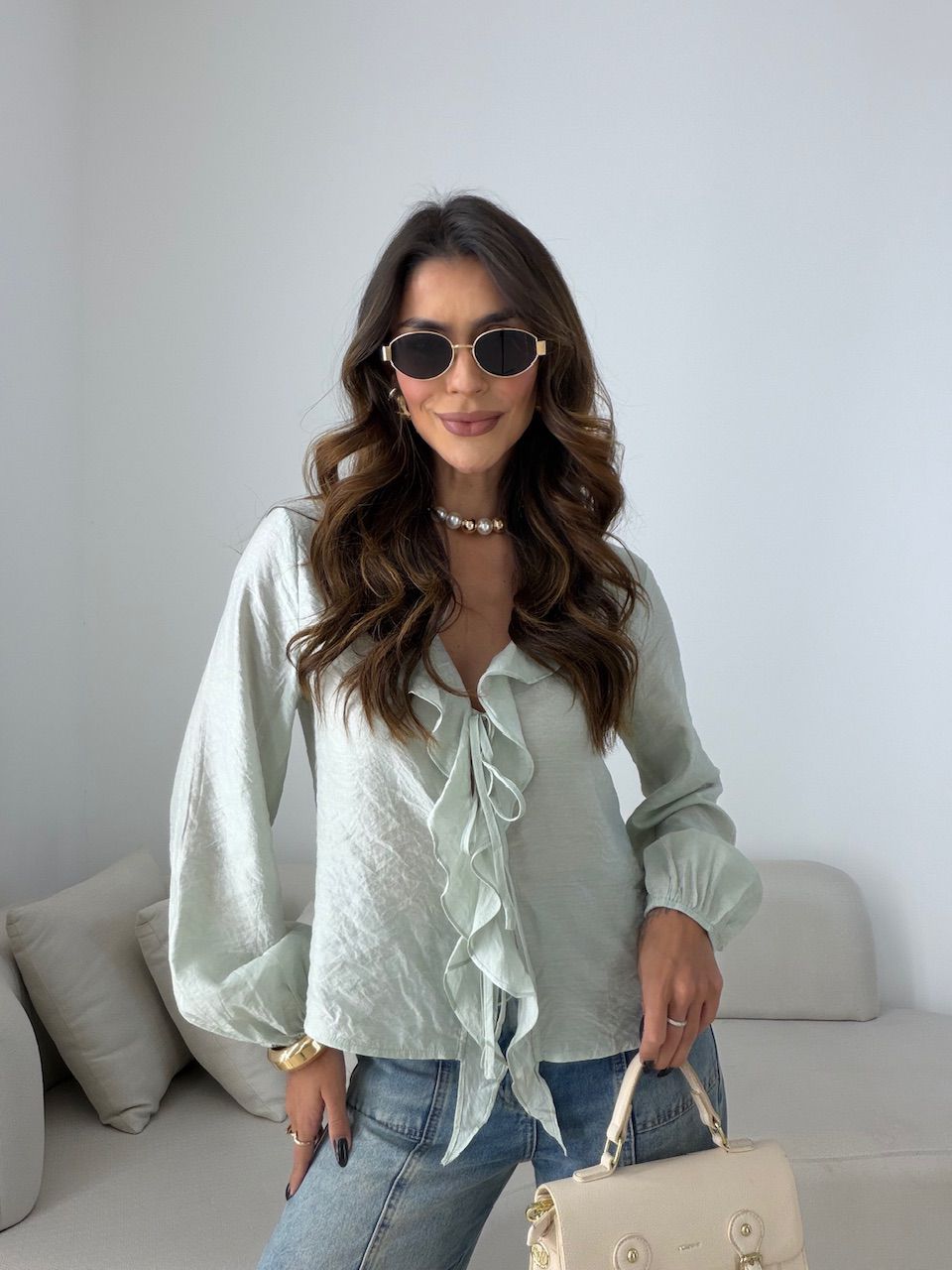 BATA MARIA FERNANDA AMARRAÇÃO BABY GREEN - 0077380... - CAROLLA FERRARO
