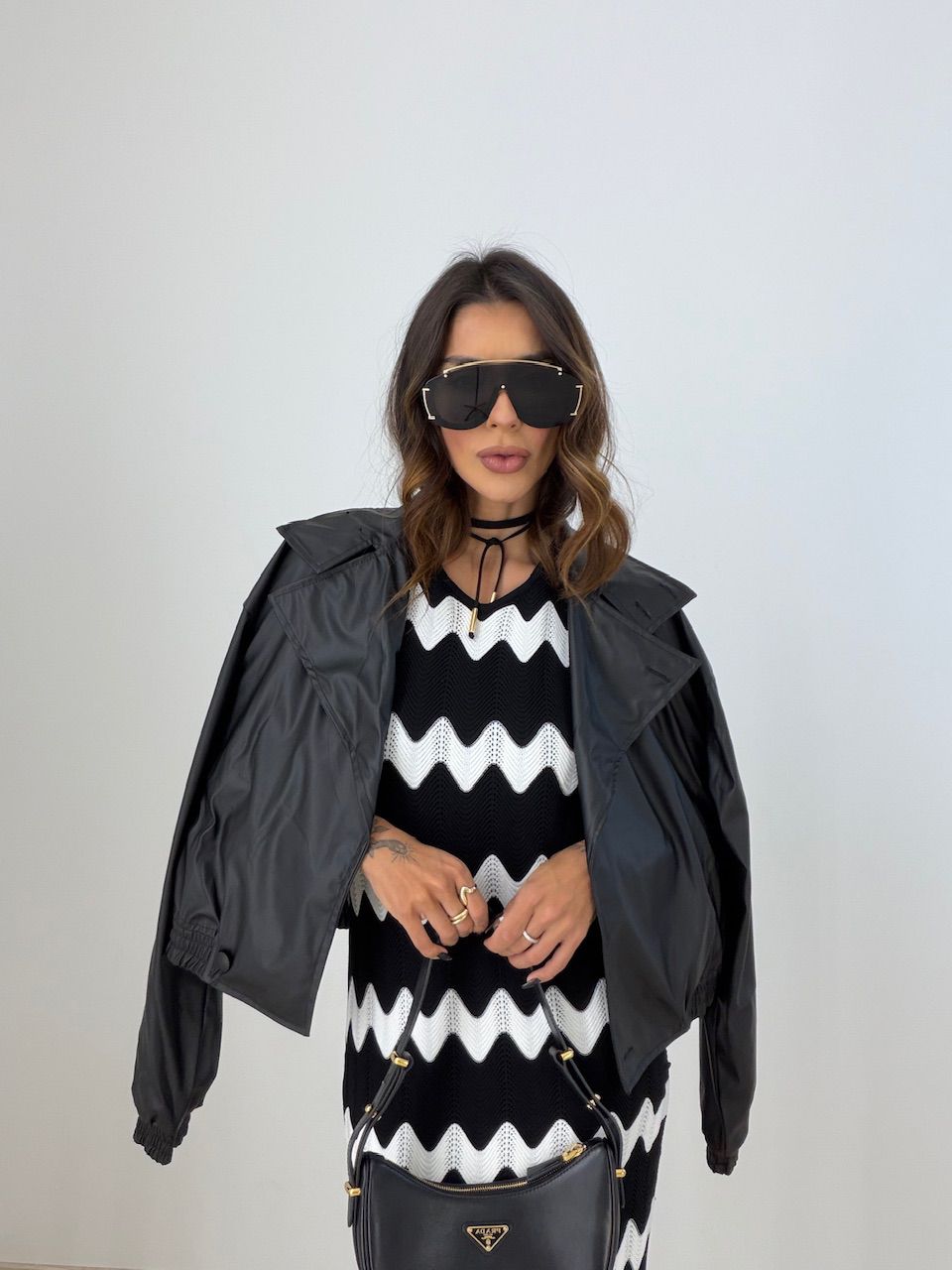 VESTIDO MARIA PAULA TRICOT PRETO