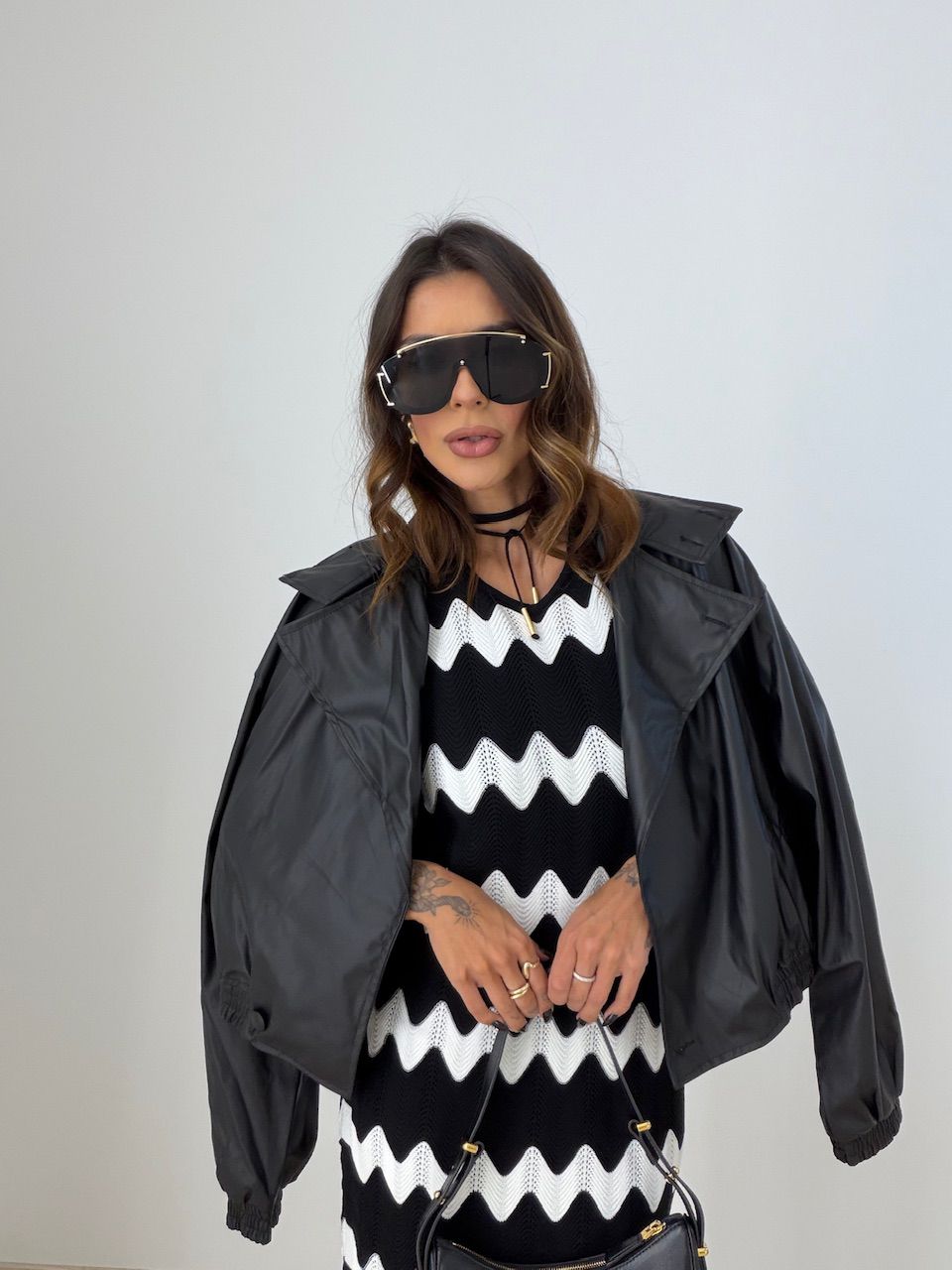 VESTIDO MARIA PAULA TRICOT PRETO