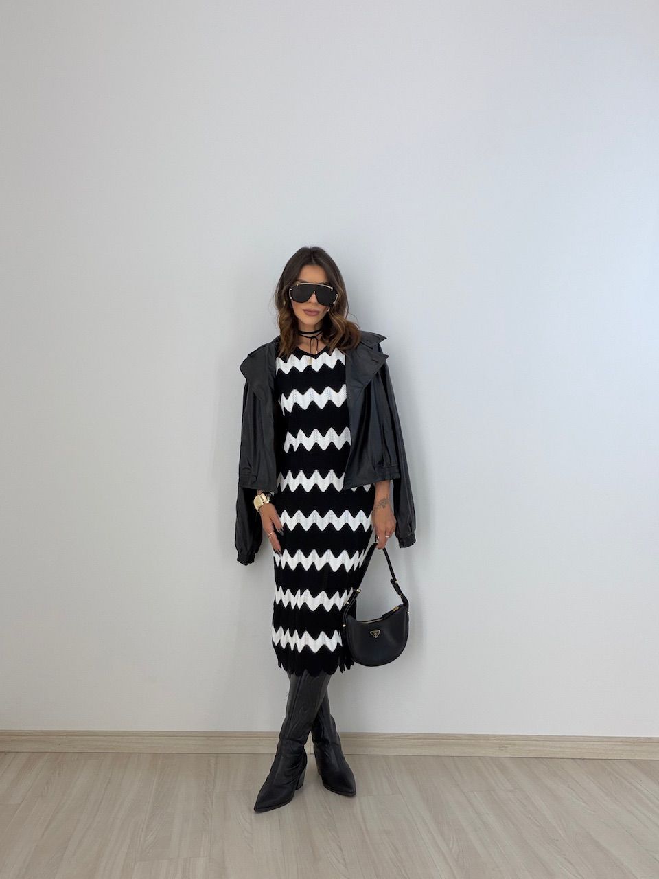 VESTIDO MARIA PAULA TRICOT PRETO