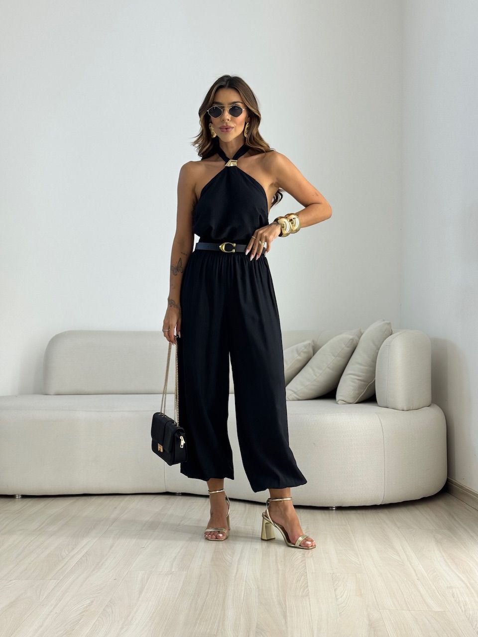 CONJUNTO MADU FRENTE ÚNICA PRETO - 0070390032 - CAROLLA FERRARO