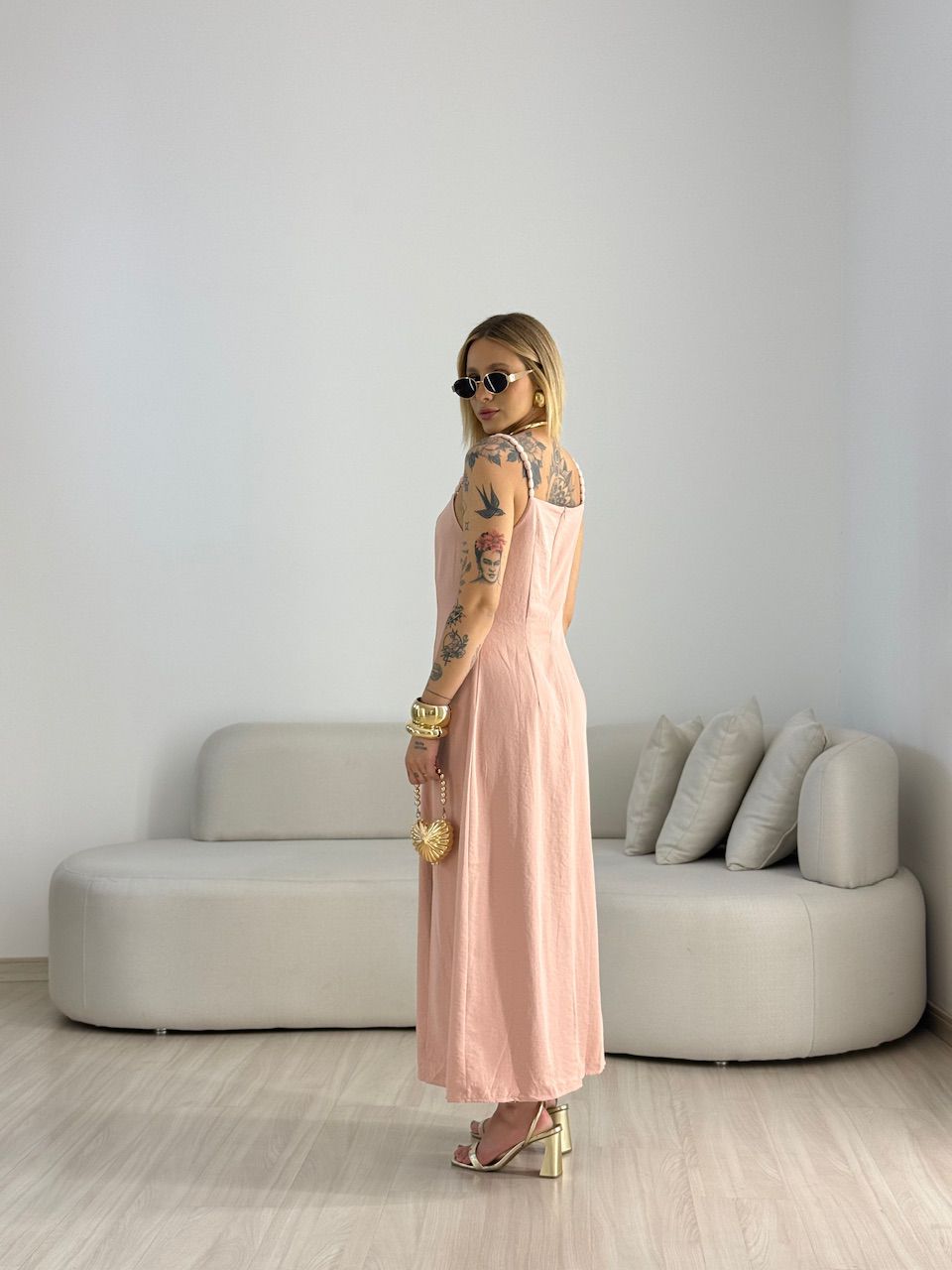 VESTIDO MAISA FENDA ROSÊ