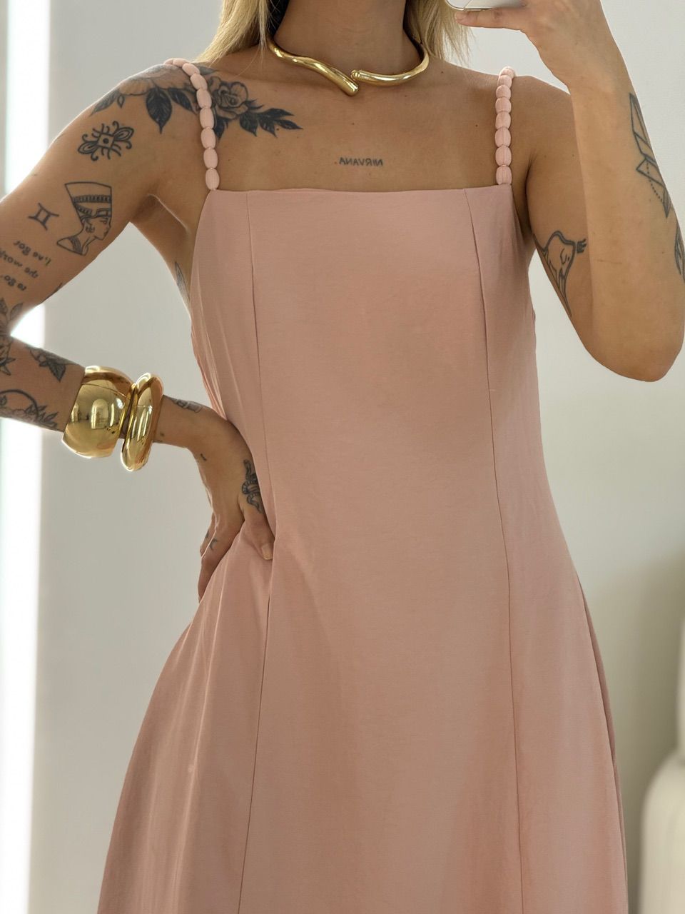VESTIDO MAISA FENDA ROSÊ