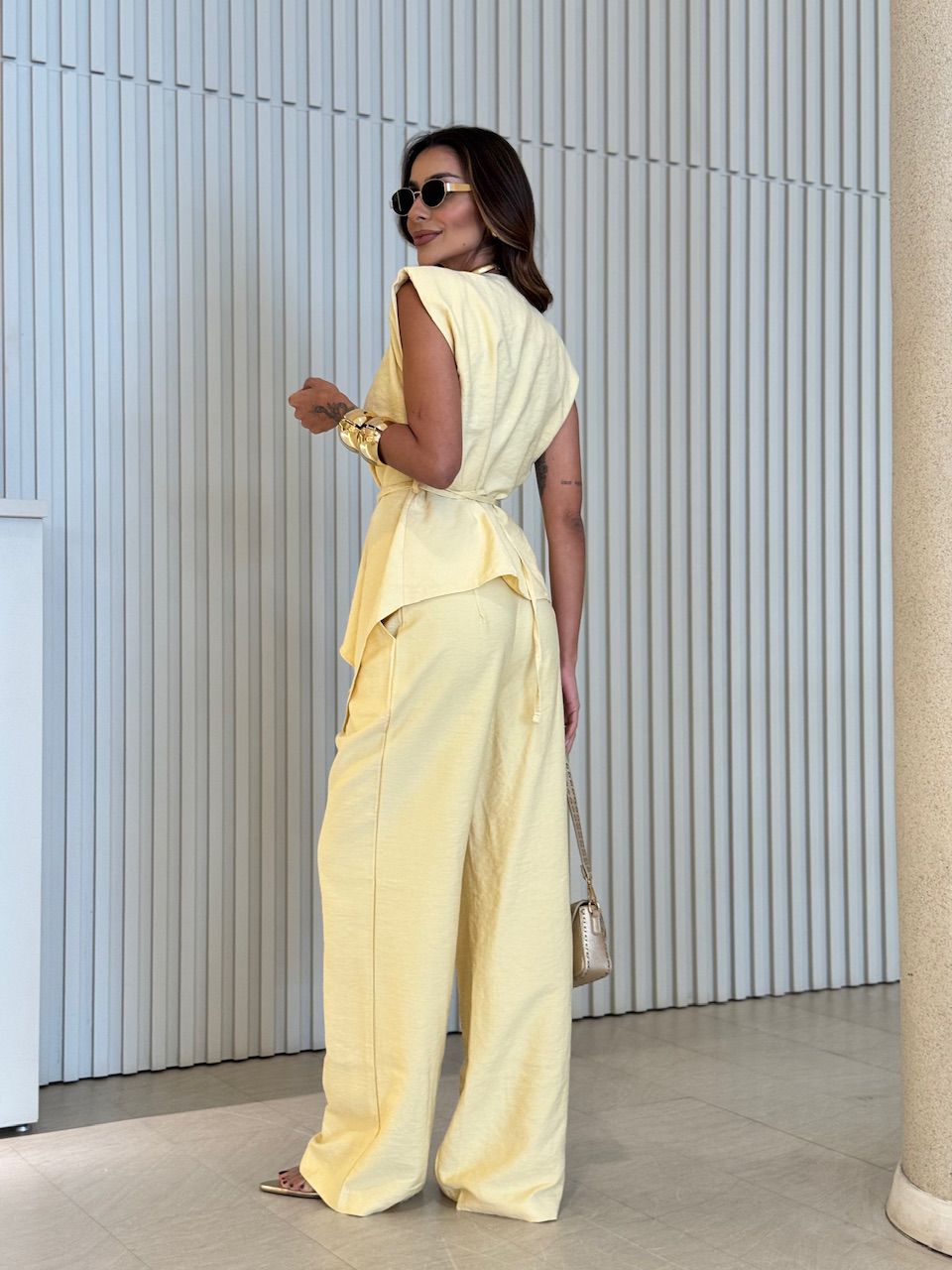 CONJUNTO REGINA AMARRAÇÃO AMARELO