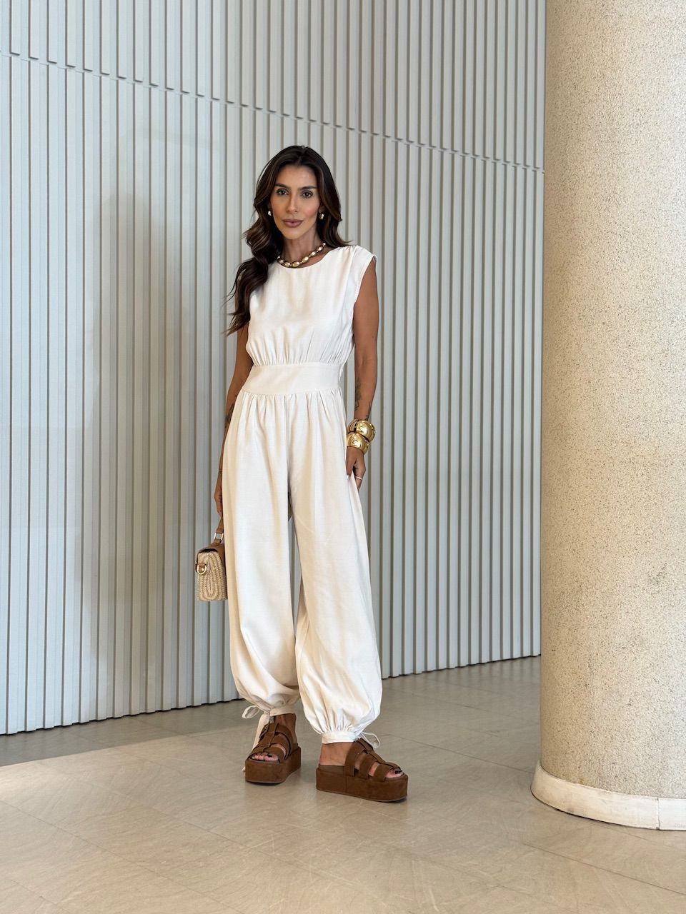 MACACÃO LIDIANE ALADIM MARFIM - 0072690056 - CAROLLA FERRARO