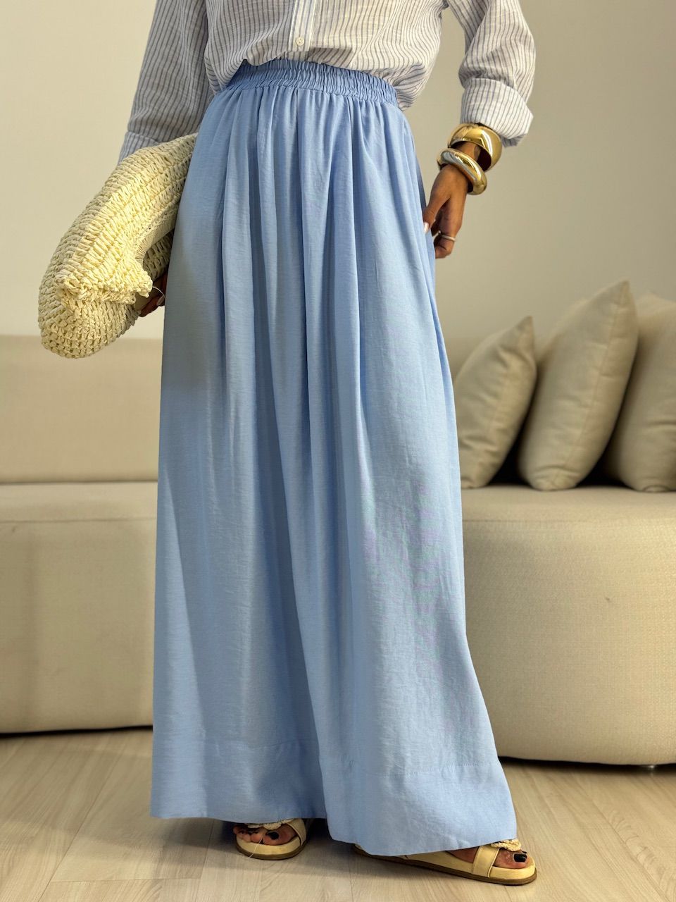 SAIA SAMANTA LONGA AZUL - 0072630109 - CAROLLA FERRARO