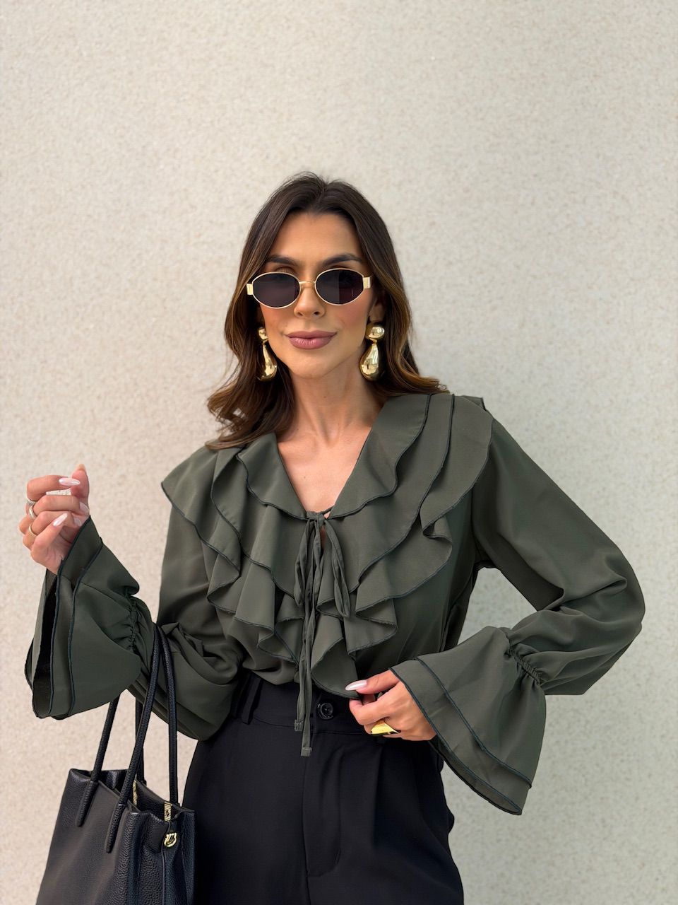 BATA NATALY BABADOS VERDE - 0075940230 - CAROLLA FERRARO