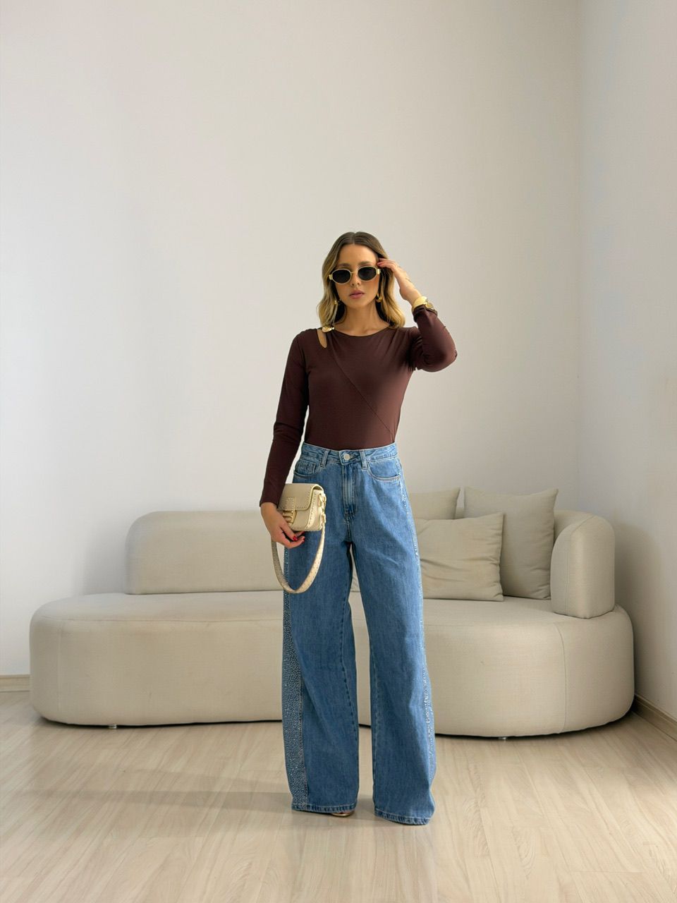 BLUSA IVANA METAL CAFÉ